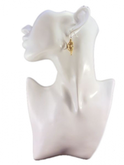 Preview: Papagei Ohrringe Vintage Optik goldfarben bird